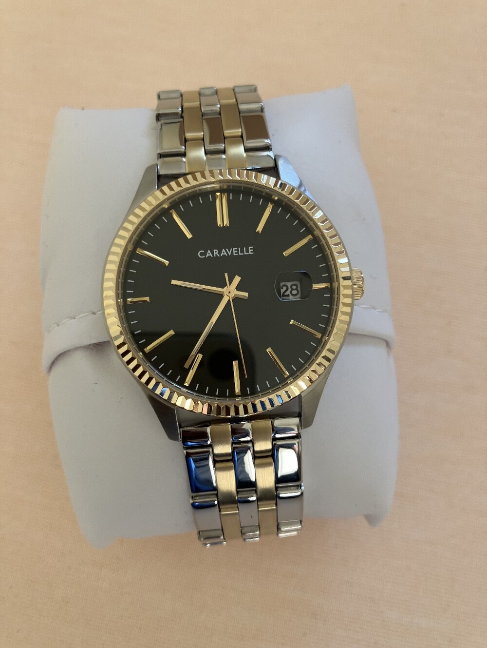 NWT Caravelle by Bulova 45B162 Green Dial Two-Tone 41mm Watch